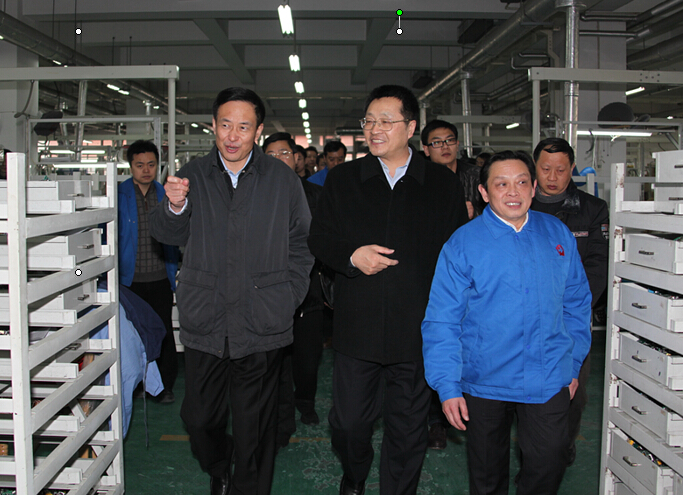 乐鱼leyu（中国）集团董事长刘荣富带葛市长等相关领导视察车间