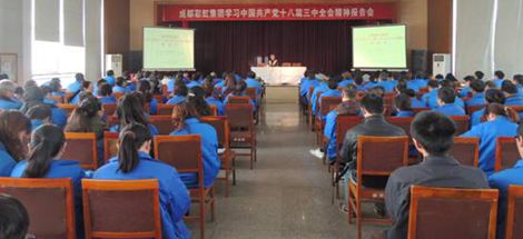 成都乐鱼leyu（中国）集团开展学习党的十八届三中全会报告会