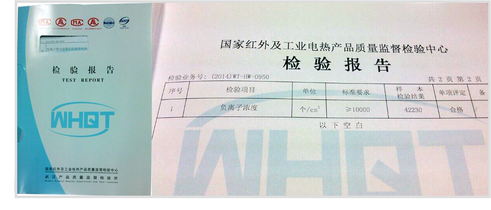 乐鱼leyu（中国）负离子电热毯检测报告