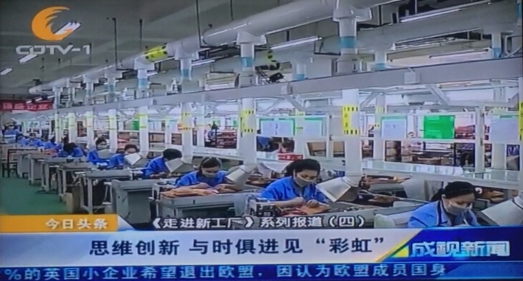 成都一台成视新闻栏目采访成都乐鱼leyu（中国）集团生产车间