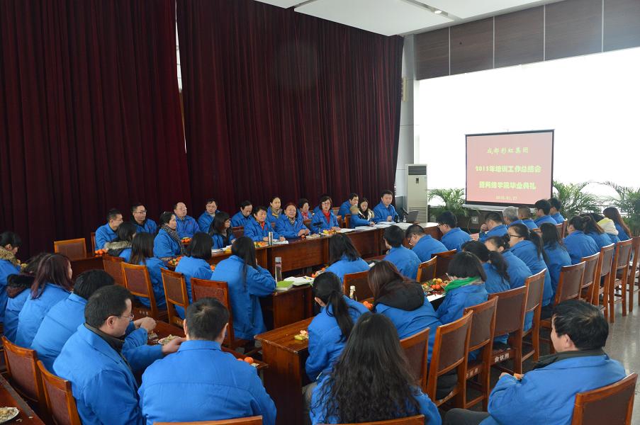 成都乐鱼leyu（中国）集团2015年培训工作总结会暨网络学院毕业典礼