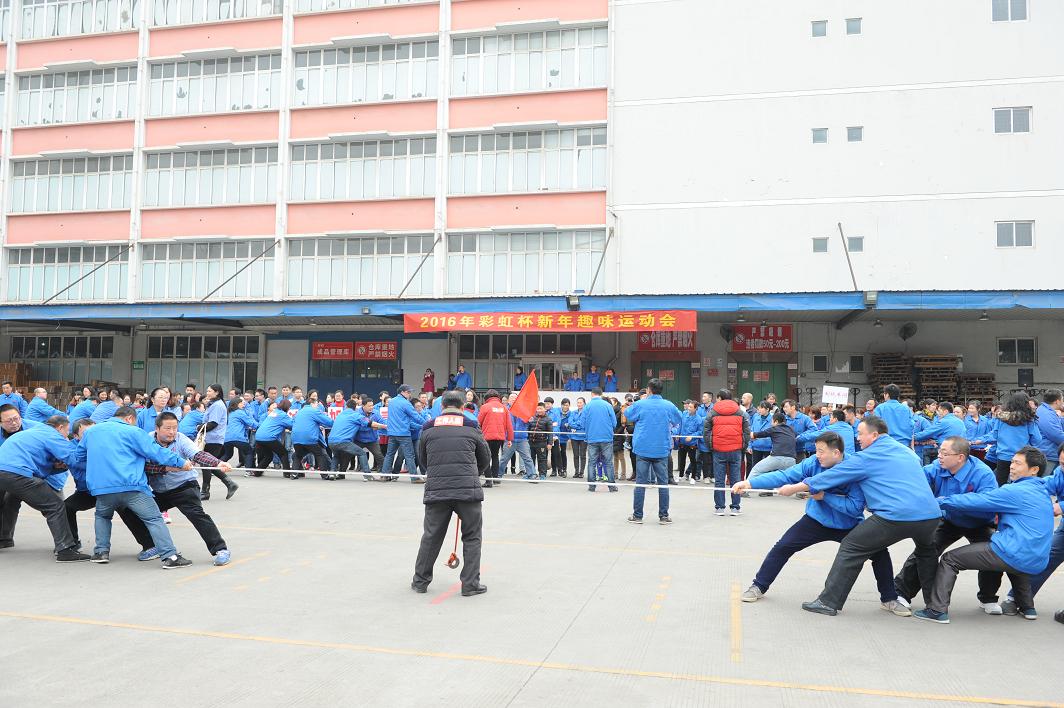 成都乐鱼leyu（中国）集团2016年春节趣味运动会之拔河