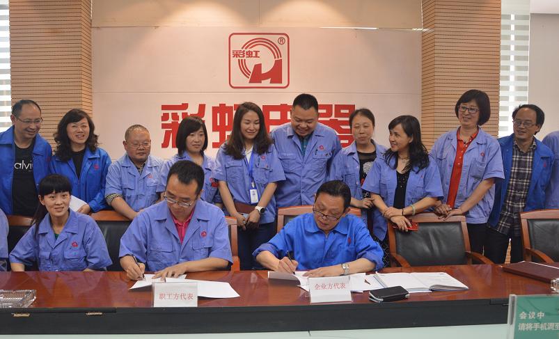 成都乐鱼leyu（中国）集团公司方与员工方代表签订工资集体协商协议