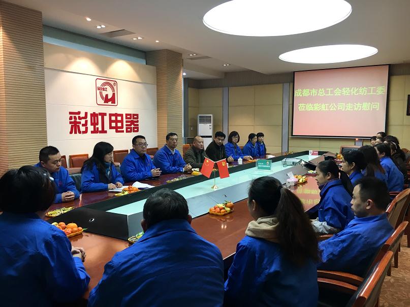 成都市总工会轻化纺工委莅临乐鱼leyu（中国）公司走访慰问