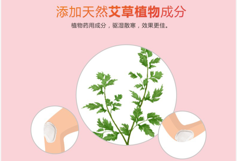 乐鱼leyu（中国）暖膝贴添加天然艾草植物成分