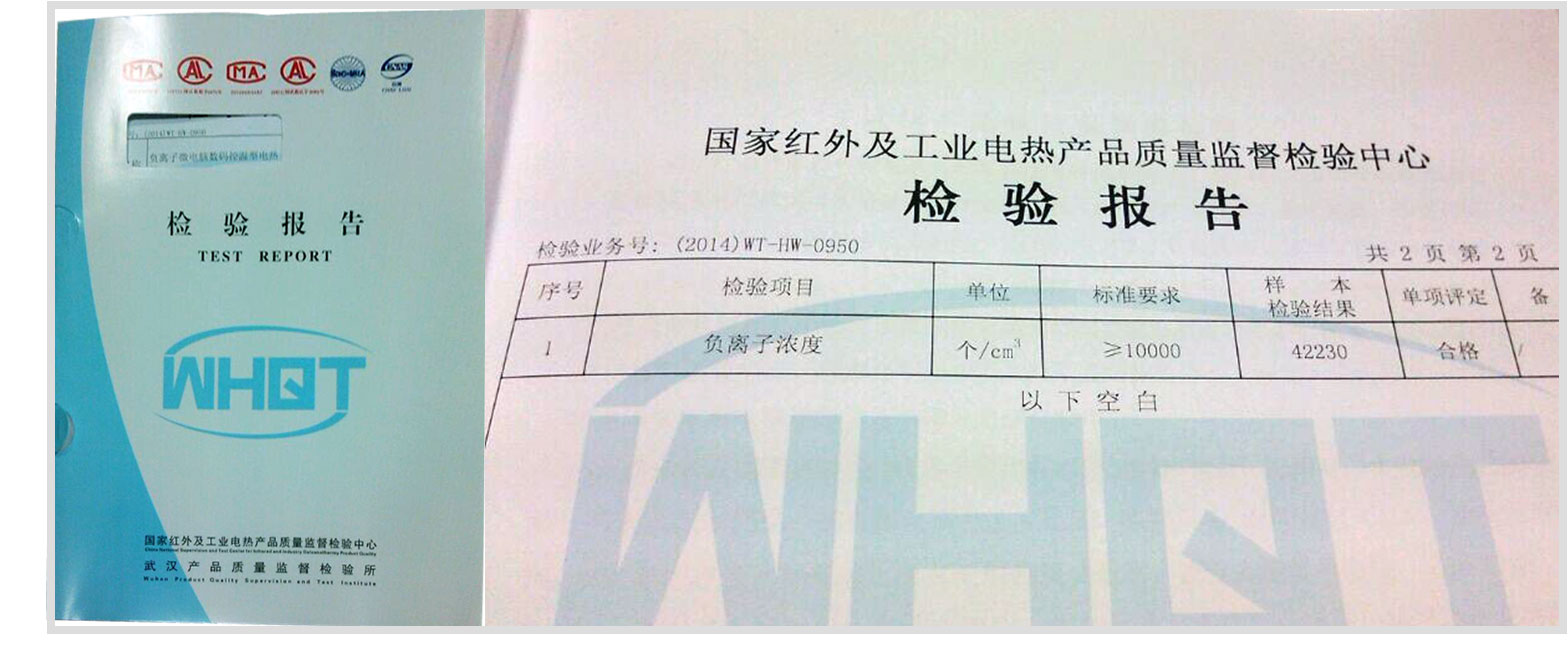 乐鱼leyu（中国）负离子电热毯检测报告